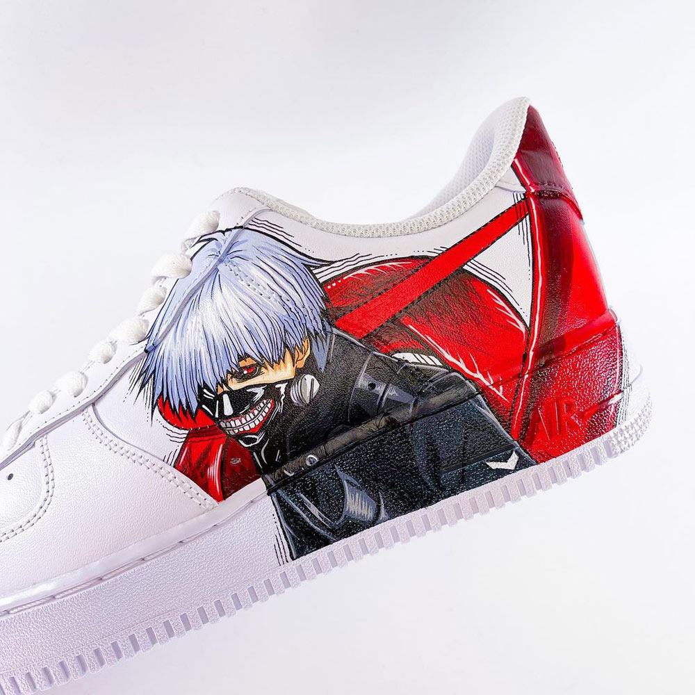 Buty malowane farbami akrylowymi tarrago sneakers paint. Manga, anime custom. 