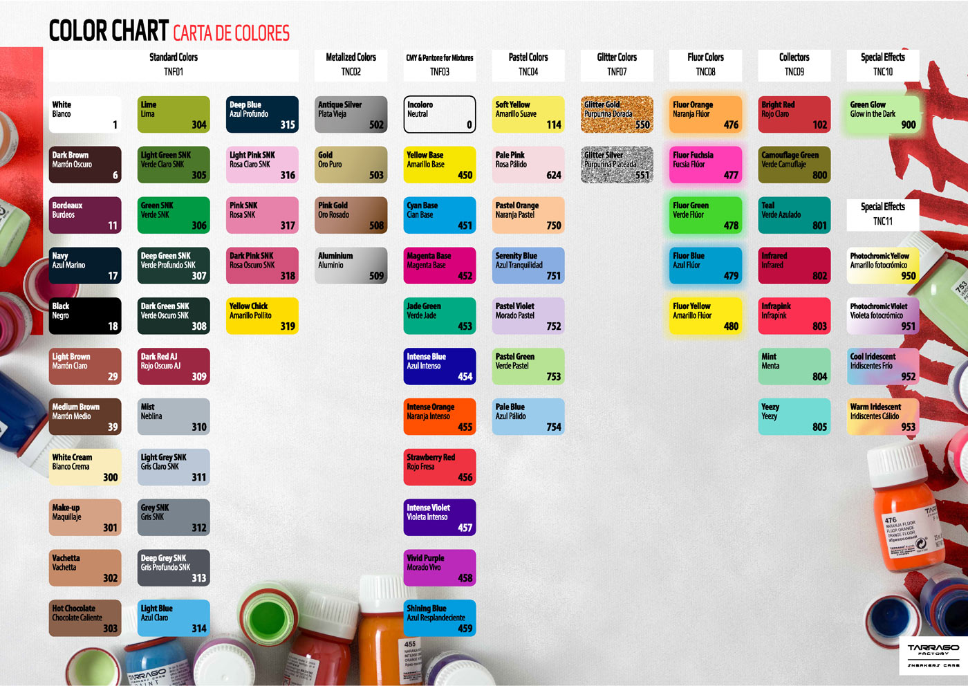 Próbnik kolorów farb akrylowych do rękodzieła - farby pantone, mixing - karty kolorów custom, personalizacja.